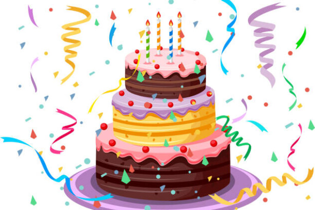 Vector illustration of Birthday cake 